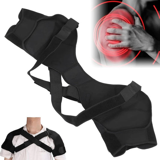 Double Shoulder Brace Wrap Neoprene Compression Sleeve