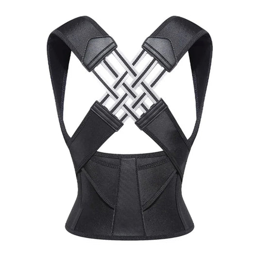 Back Brace Posture Corrector for Men - Adjustable Full Back Support