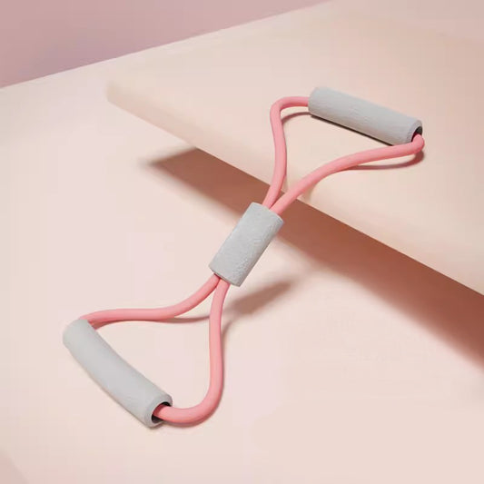 2PCS Pink 15 Pounds Back Stretching Resistance Band - 20x15x5cm Shoulder & Back Trainer with 8-Shaped Pull Rope for Home Workout